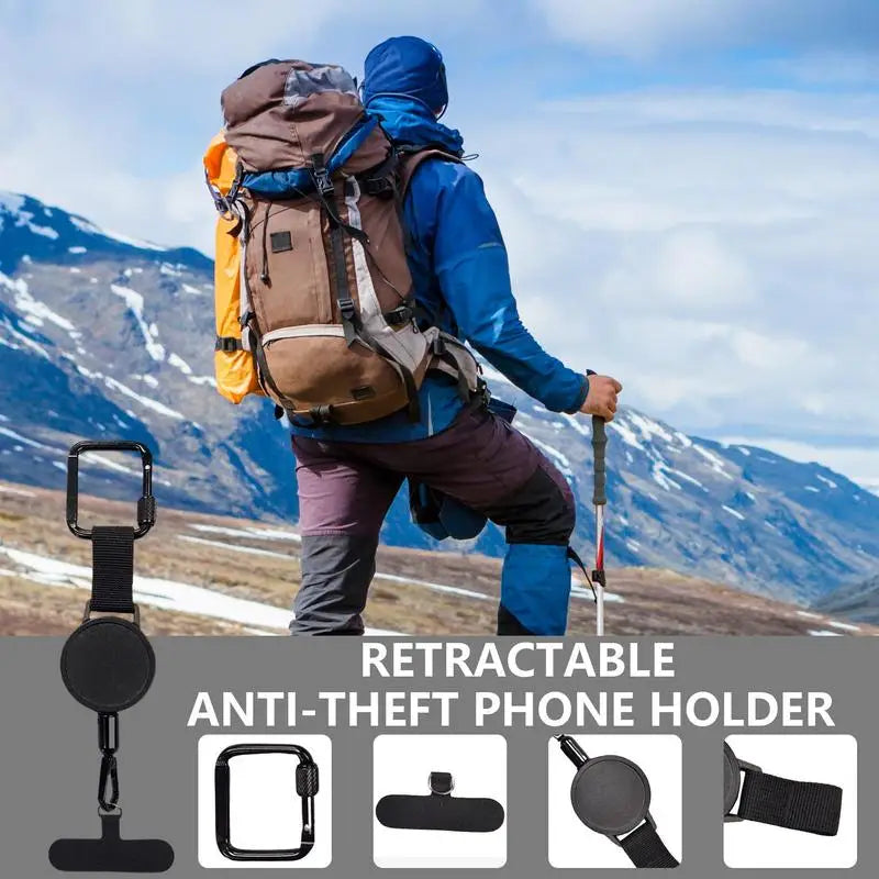 Retractable Phone Security Holder | Anti-Theft Belt Clip