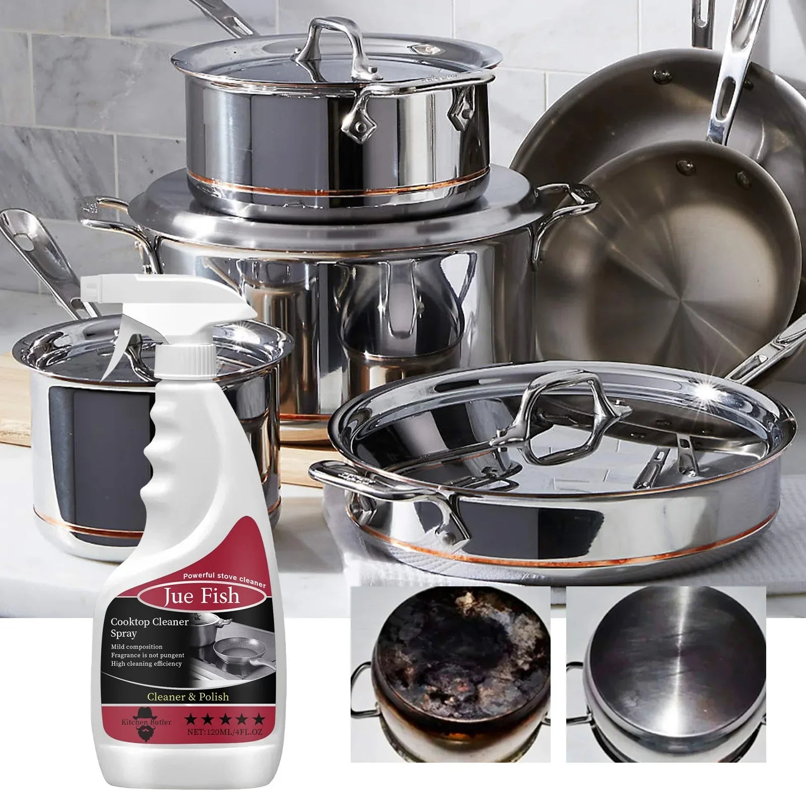 Cooktop Cleaner Spray - Heavy Duty Grease & Grime Remover