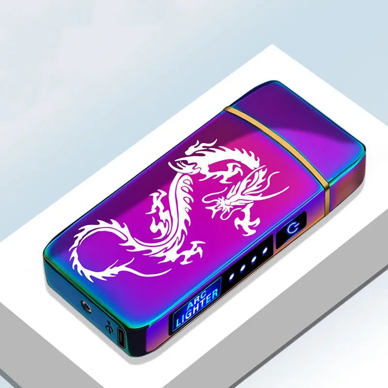 Rechargeable Plasma Arc Lighter – Windproof Double Arch Design