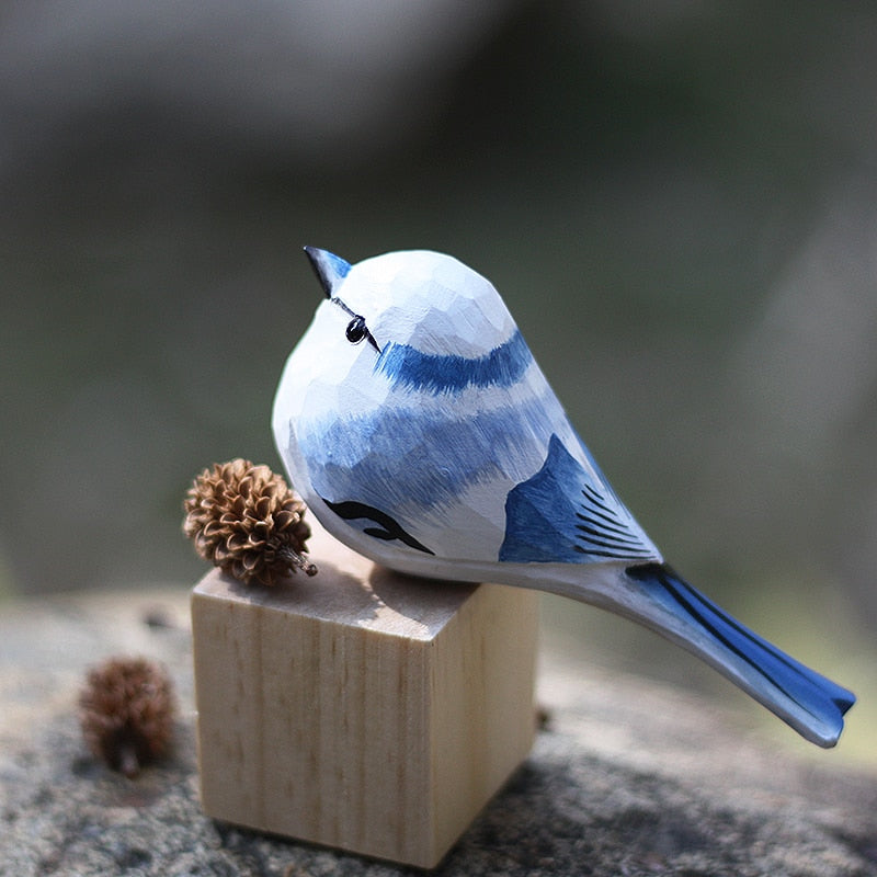 Scandinavian Bird Ornament – Hand-Carved Wooden Robin Design