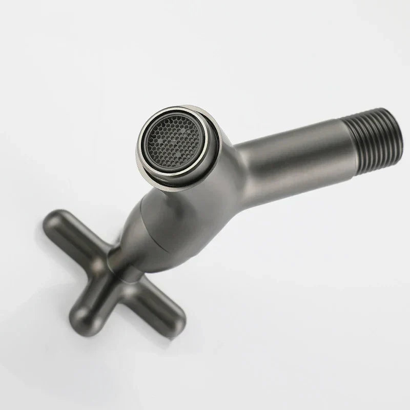 BrassFlow Wall-Mounted Cold Water Tap, Solid Brass
