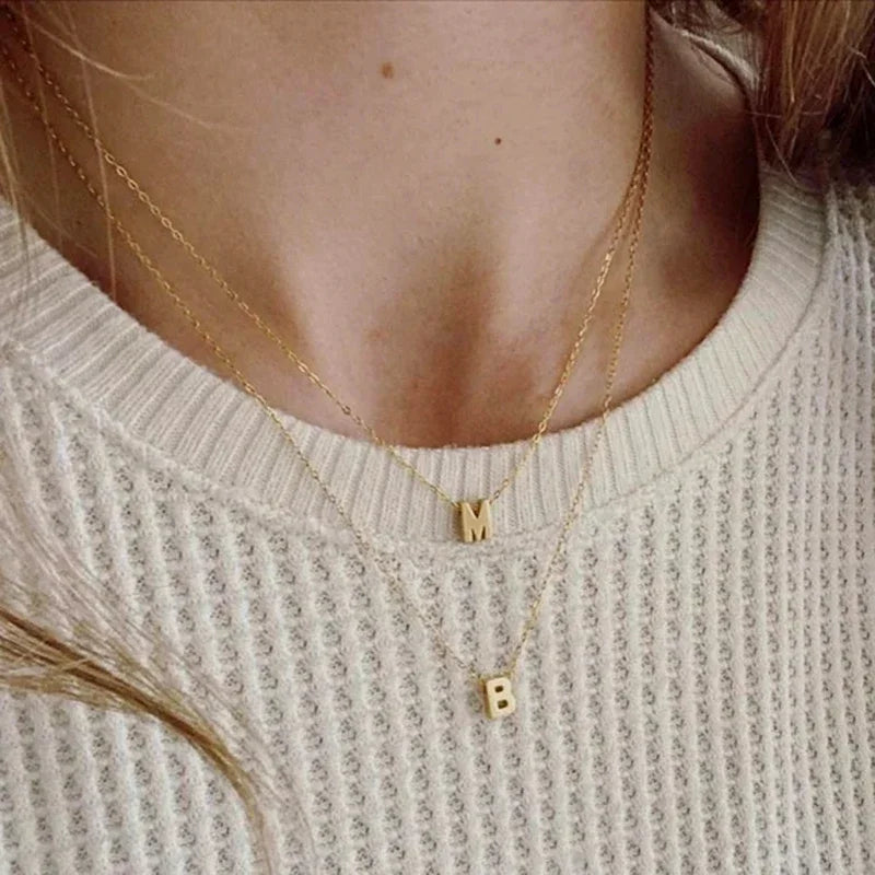 Minimalist Initial Letter Necklace - Personalised Pendant