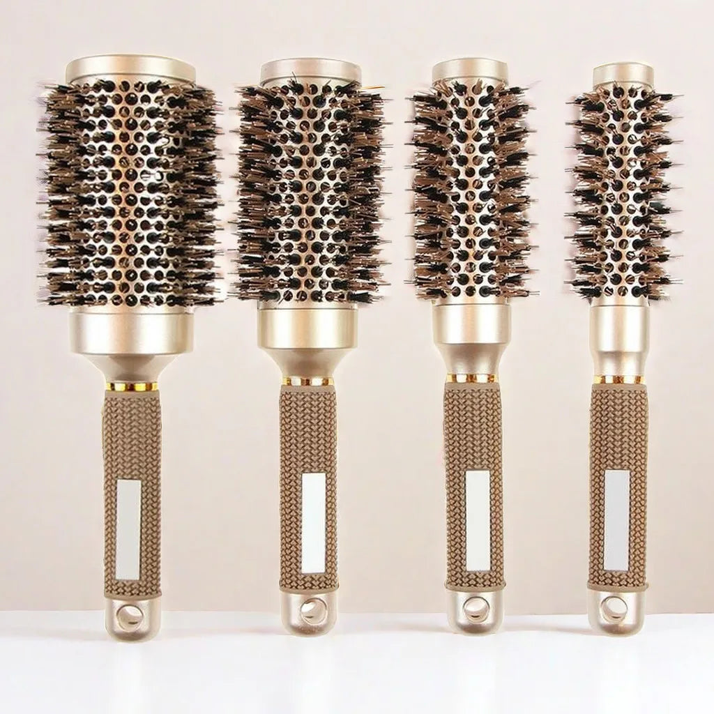 Ceramic Ionic Round Hair Brush Set with Boar Bristles
