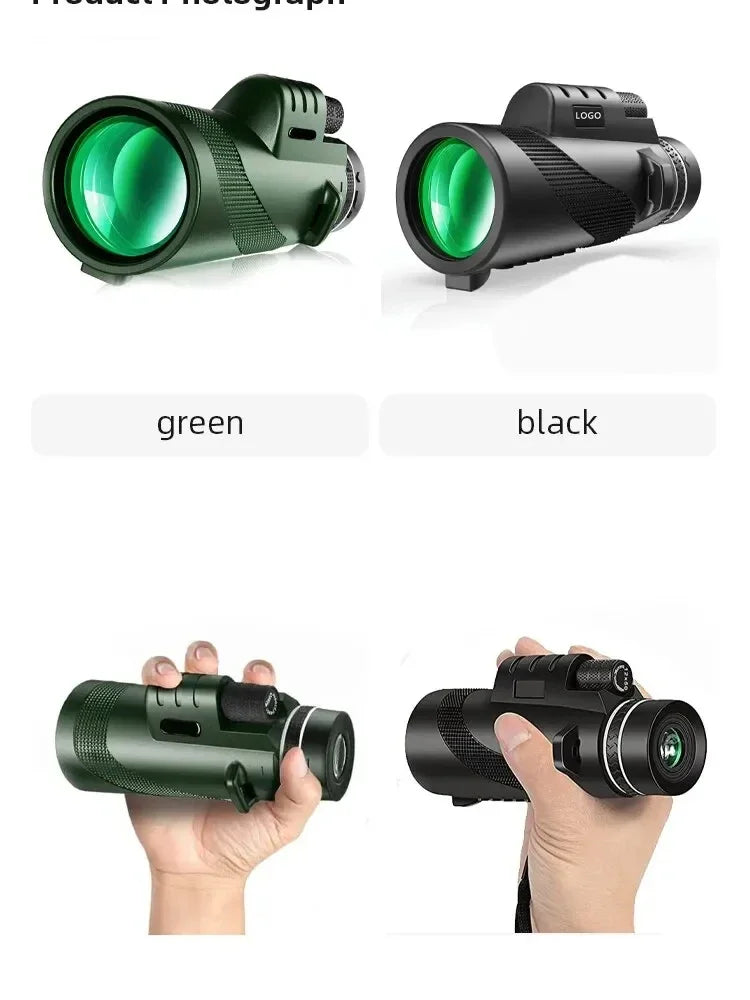 Professional Monocular Telescope - 80x Magnification BAK4 Prism