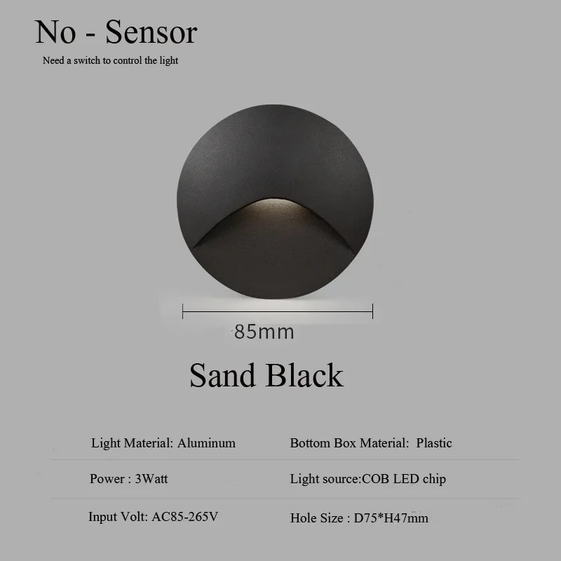 Waterproof IP65 LED Recessed Wall Light – 3W Step Light