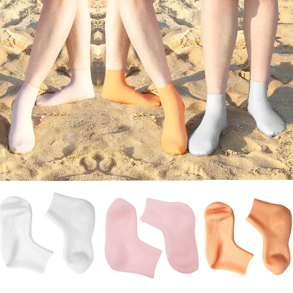 Silicone Water Socks - Non-Slip Beach and Swim Shoes