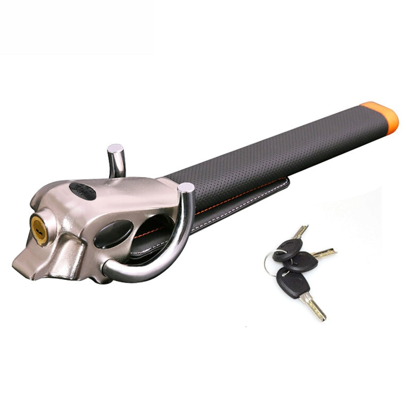Heavy-Duty Steering Wheel Lock - Anti-Theft Security