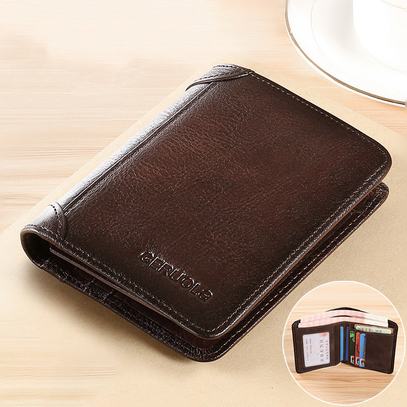RFID Blocking Wallet for Men - Slim Leather Card Holder