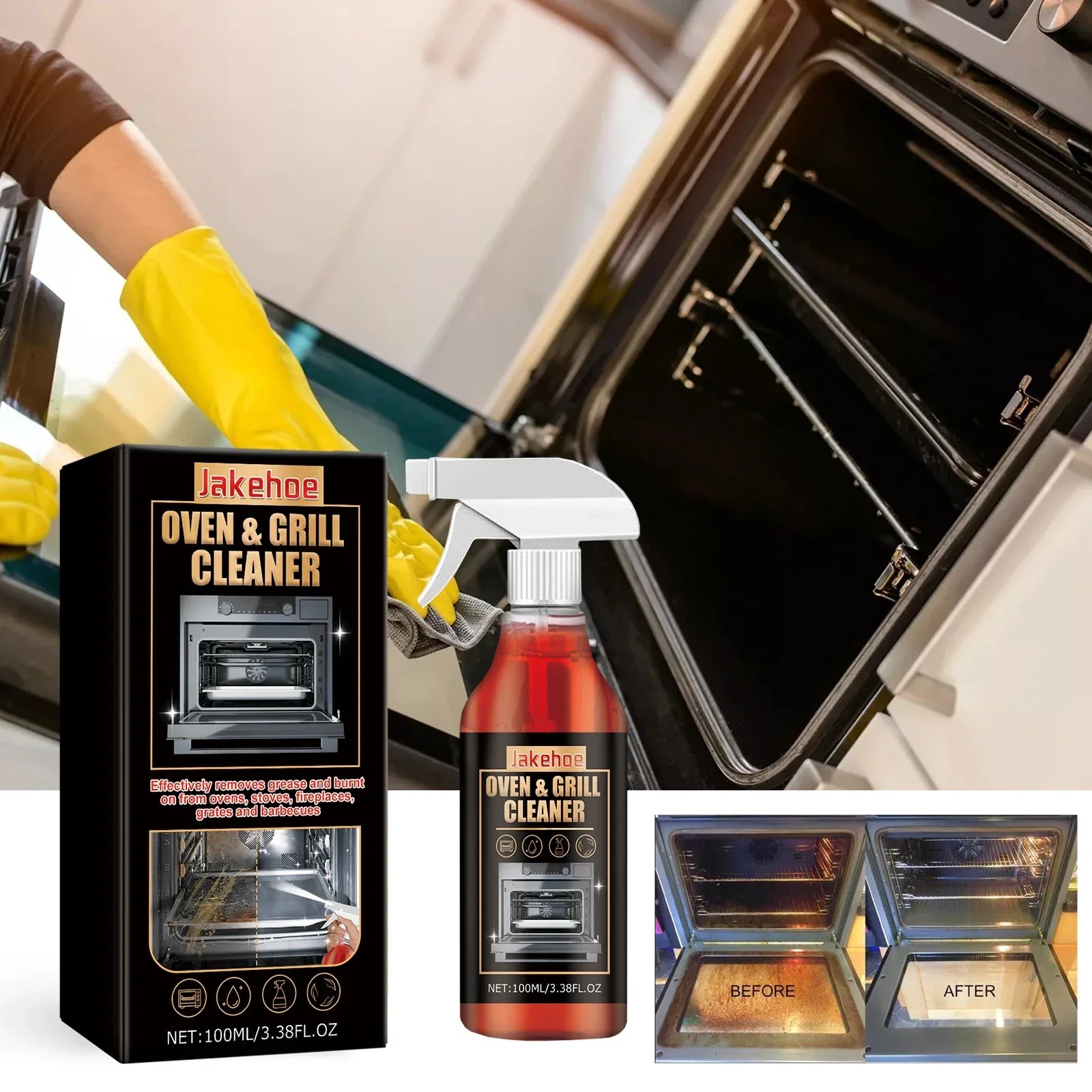 Heavy-Duty Oven & Grill Cleaner - Grease Removal Spray