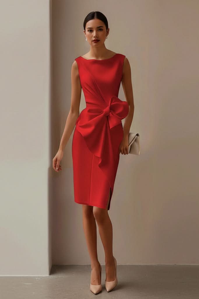 Sophisticated Cocktail Dress with Dramatic Back Detail