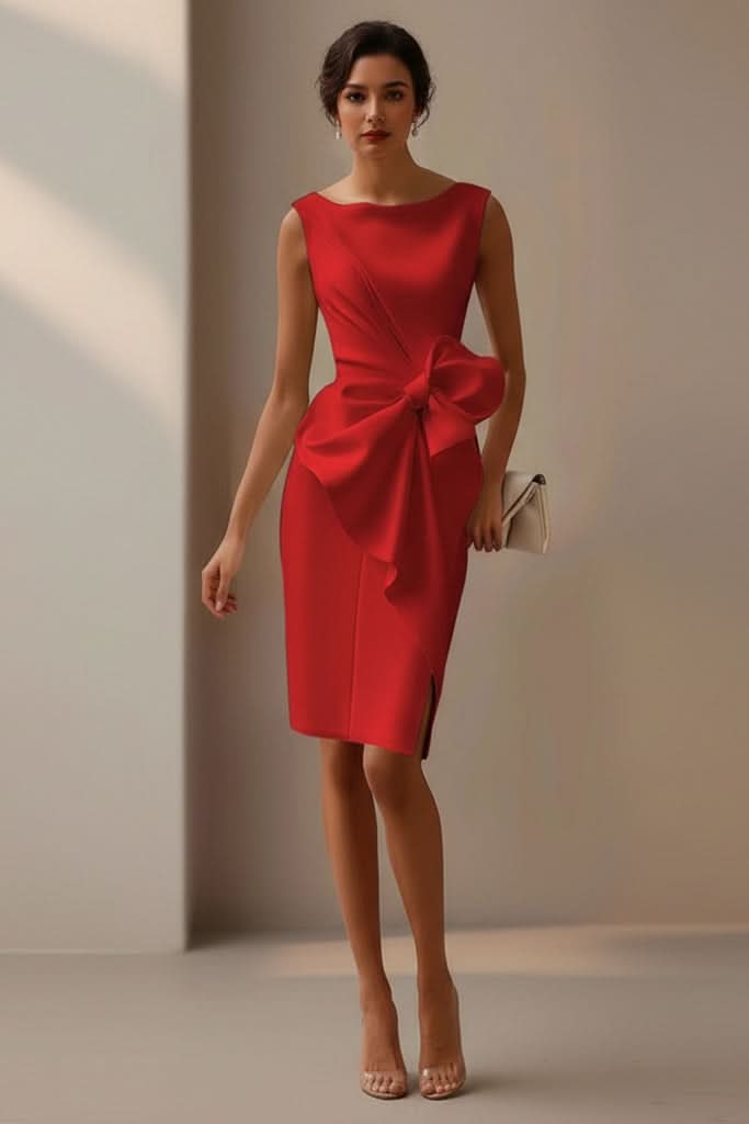 Sophisticated Cocktail Dress with Dramatic Back Detail