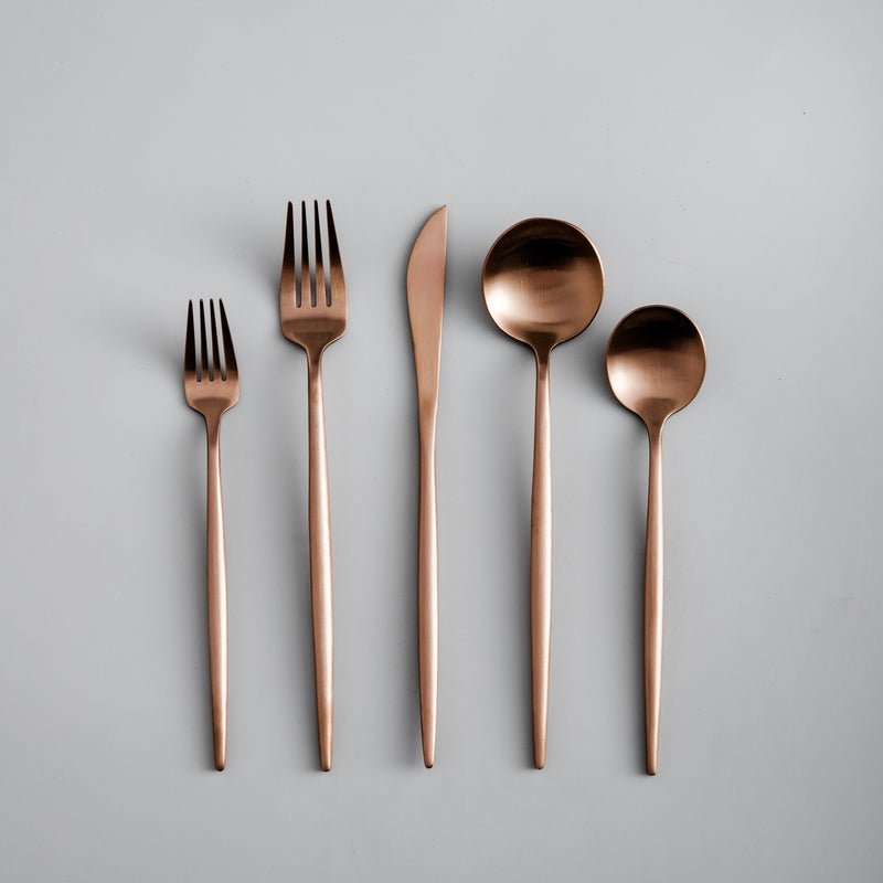 20-Piece Gold Cutlery Set - Minimalist Stainless Steel
