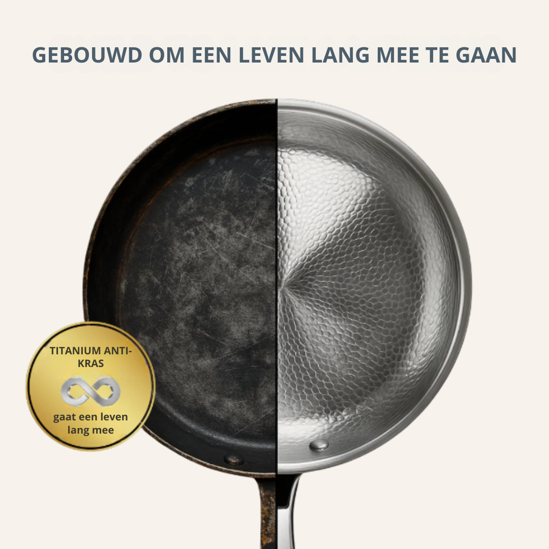 Titanium Hammered Non-Stick Frying Pan, PFAS-Free