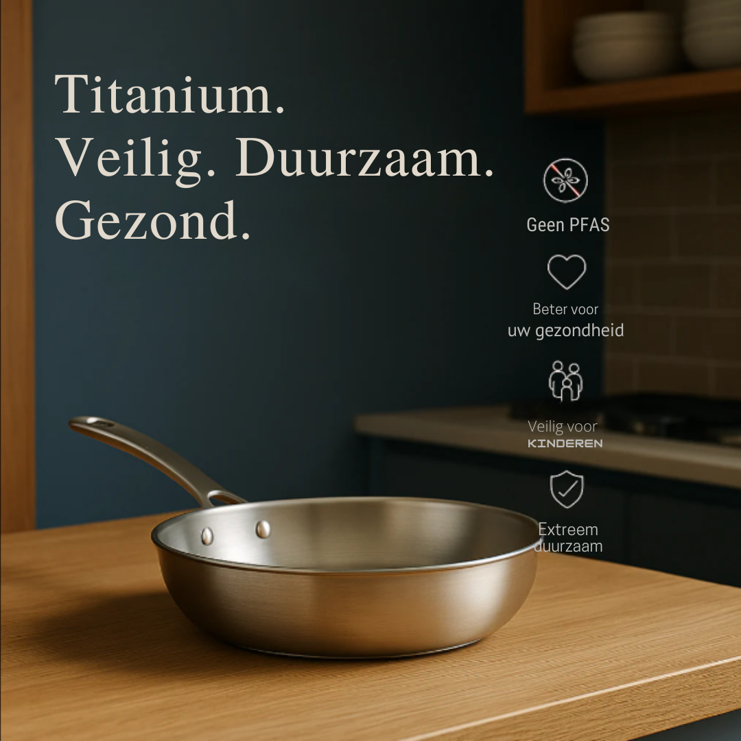 Titanium Hammered Non-Stick Frying Pan, PFAS-Free