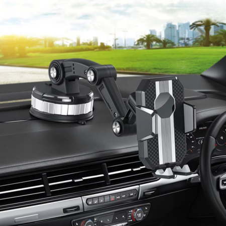 Universal Car Phone Mount - 360° Suction Dashboard Holder