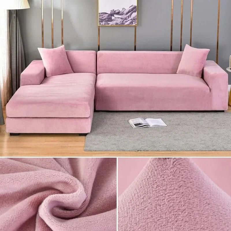 Stretch Velvet Sofa Cover - Soft Furniture Protector