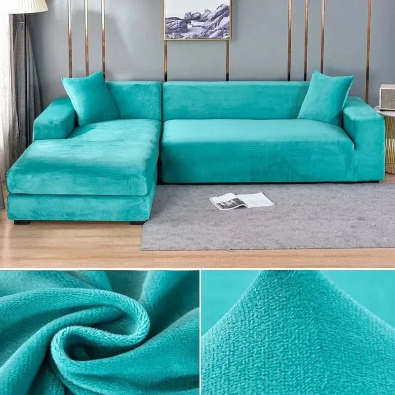 Stretch Velvet Sofa Cover - Soft Furniture Protector