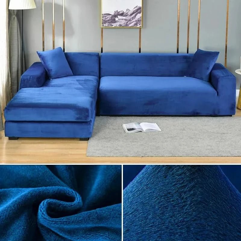Stretch Velvet Sofa Cover - Soft Furniture Protector