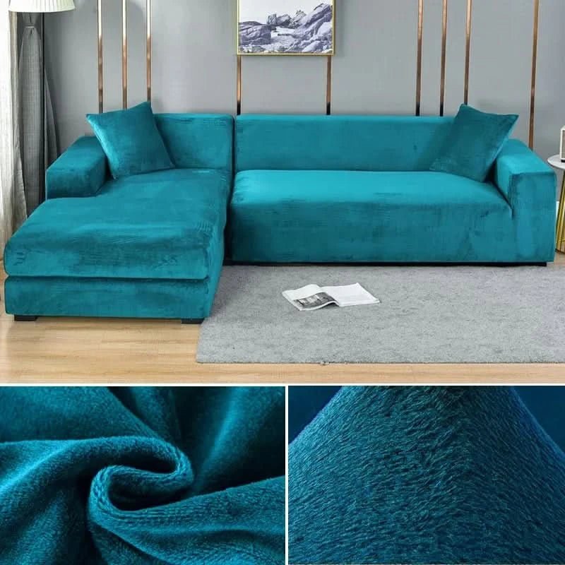 Stretch Velvet Sofa Cover - Soft Furniture Protector