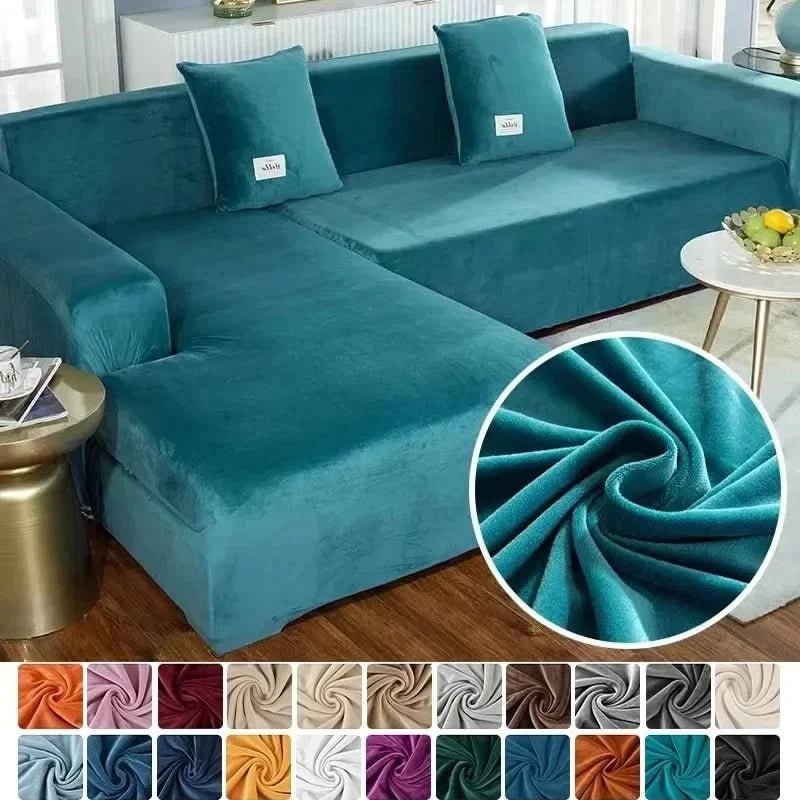 Stretch Velvet Sofa Cover - Soft Furniture Protector