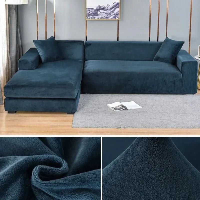 Stretch Velvet Sofa Cover - Soft Furniture Protector