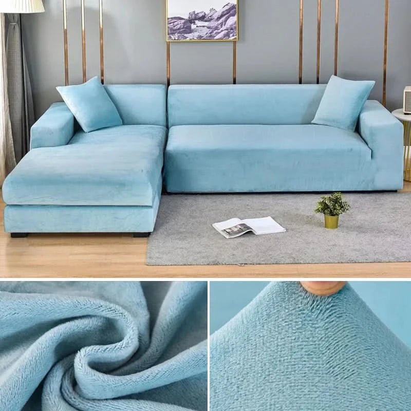 Stretch Velvet Sofa Cover - Soft Furniture Protector