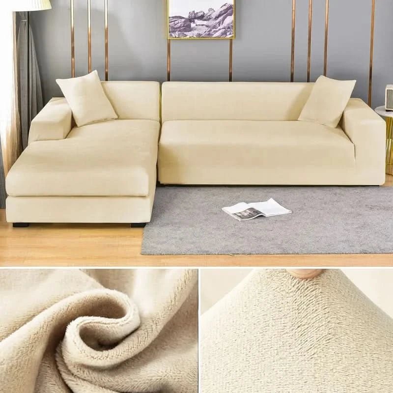 Stretch Velvet Sofa Cover - Soft Furniture Protector