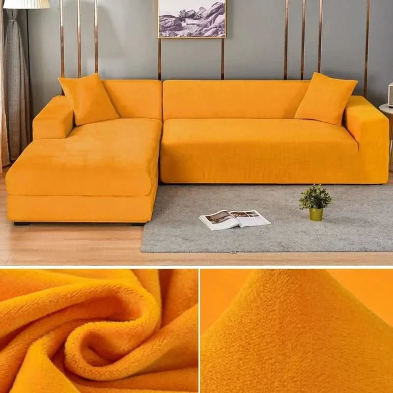 Stretch Velvet Sofa Cover - Soft Furniture Protector