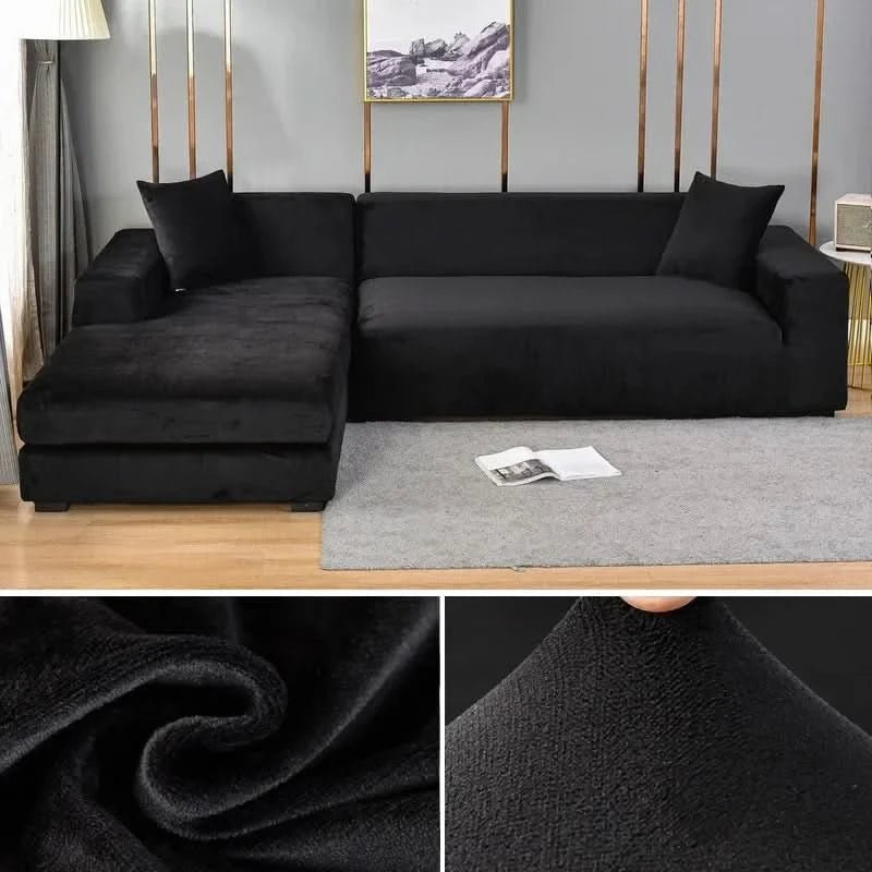 Stretch Velvet Sofa Cover - Soft Furniture Protector