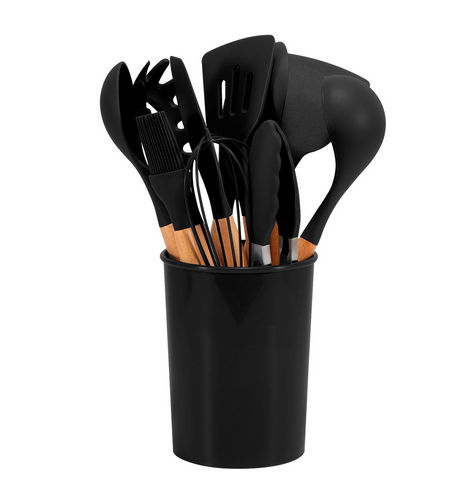 Silicone Cooking Utensils Set - 12-Piece Heat-Resistant Tools