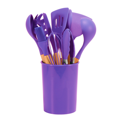 Silicone Cooking Utensils Set - 12-Piece Heat-Resistant Tools