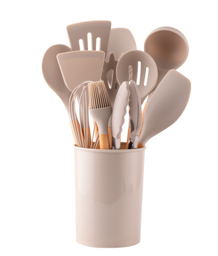 Silicone Cooking Utensils Set - 12-Piece Heat-Resistant Tools