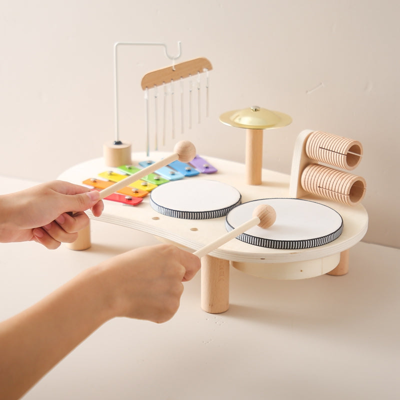 Wooden Musical Learning Table - Multi-Instrument Activity Set