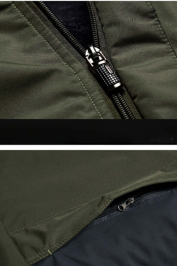 Men's Waterproof Insulated Winter Jacket - Fleece Lined