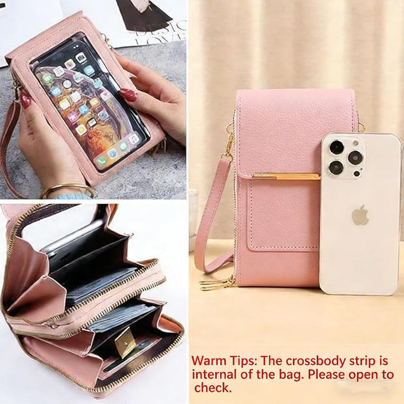 RFID Anti-Theft Crossbody Phone Wallet, Fits 6.7" Phones
