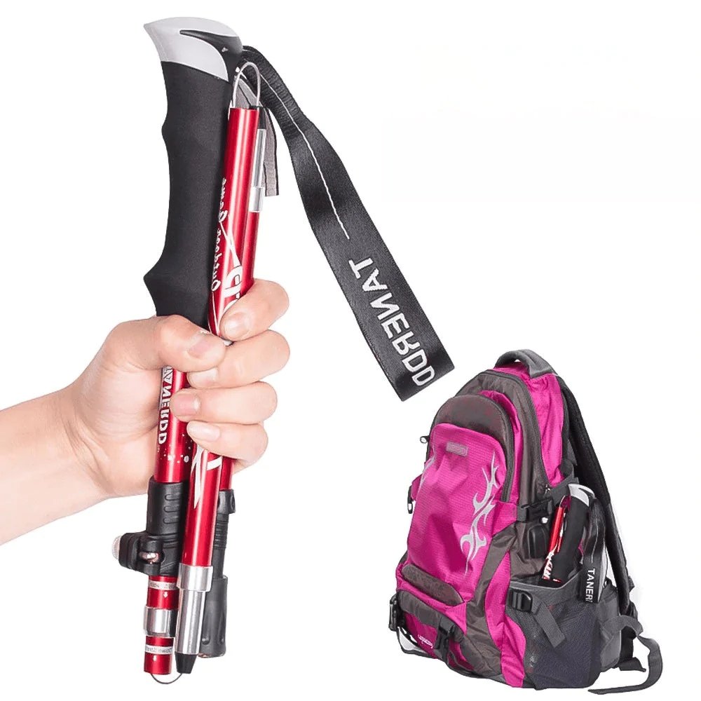 Adjustable Foldable Trekking Poles - Lightweight Aluminium