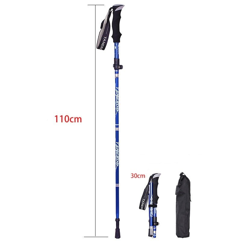 Adjustable Foldable Trekking Poles - Lightweight Aluminium