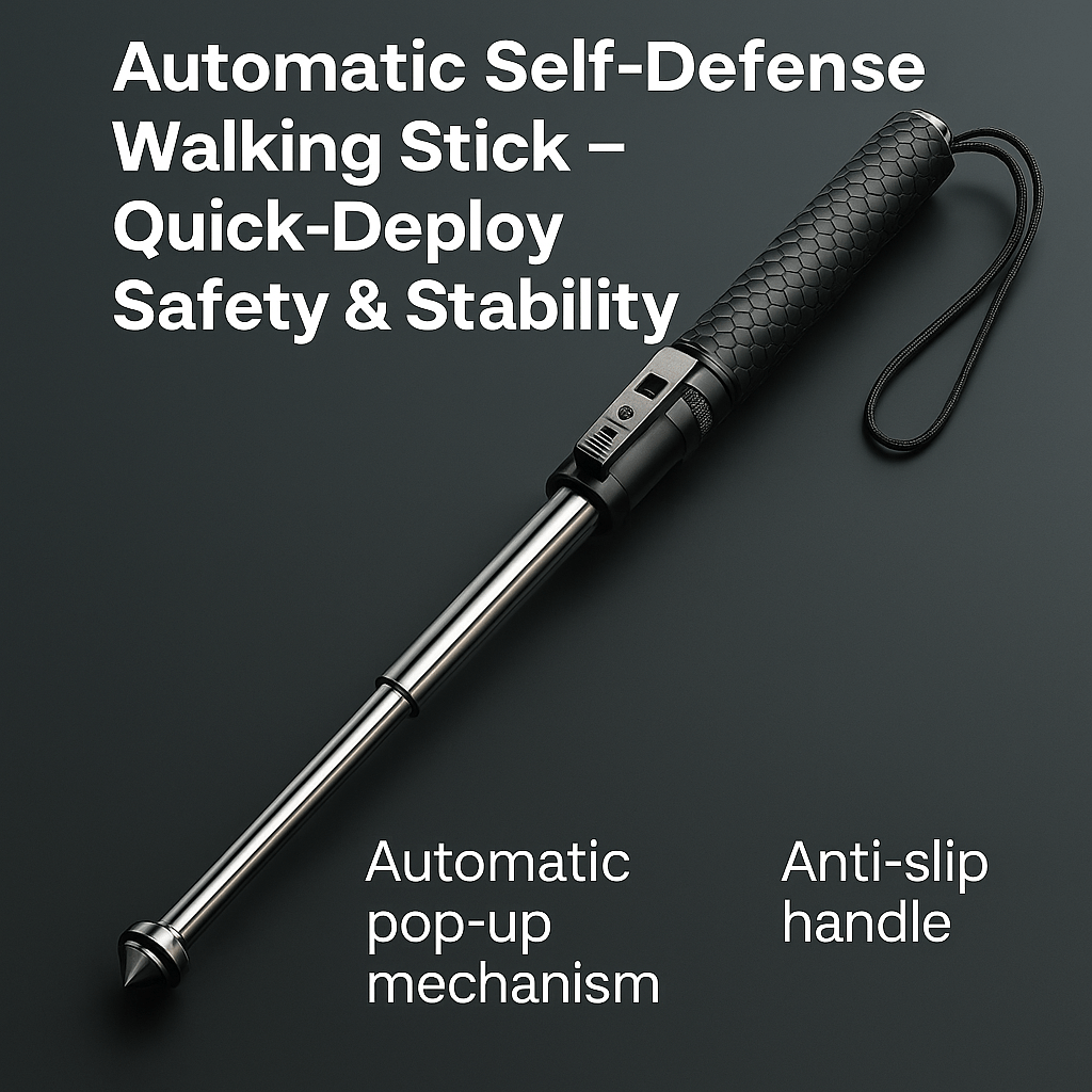 Automatic Quick-Deploy Walking Stick with Stability Support