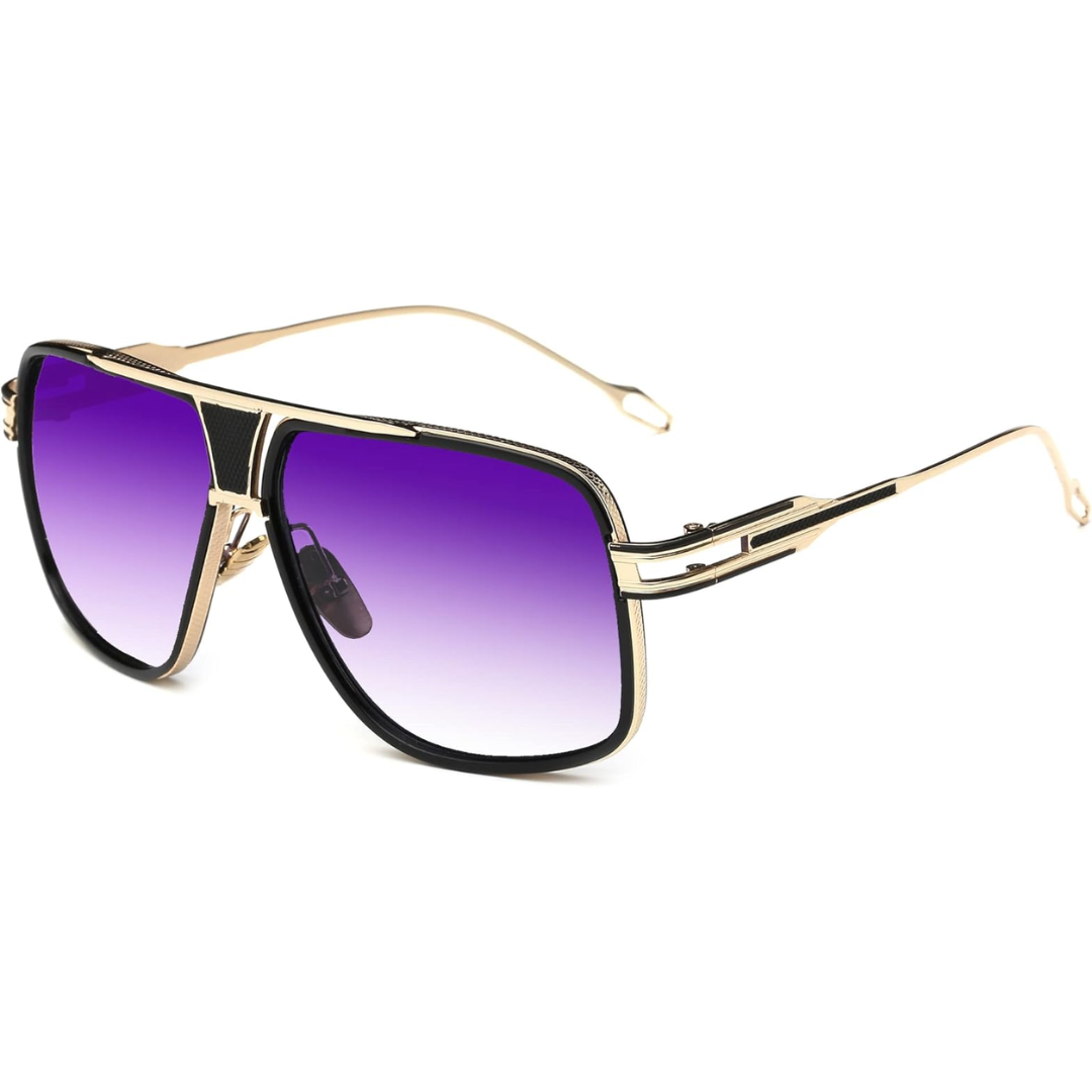 Men's Aviator Sunglasses with Alloy Frame and UV Protection
