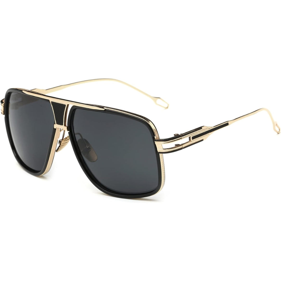 Men's Aviator Sunglasses with Alloy Frame and UV Protection