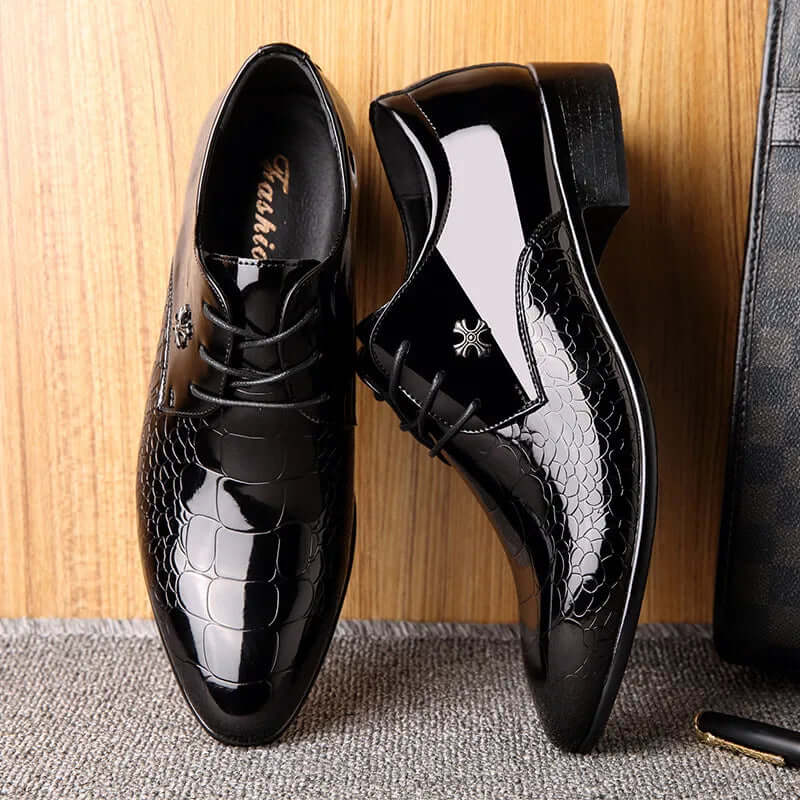 Men's Classic Black Oxford Formal Dress Shoes