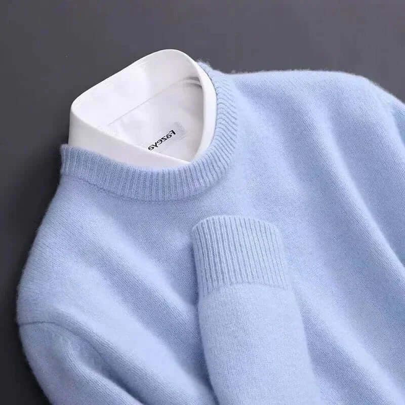 Men's Luxurious Soft Knit Sweater with Cashmere-Soft Feel