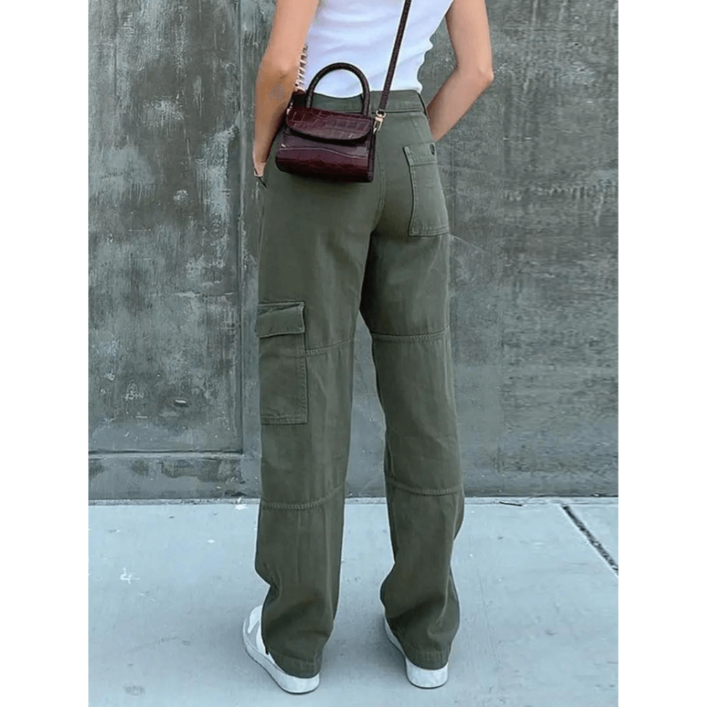 Women's Casual Cargo Trousers - Comfortable Relaxed Fit