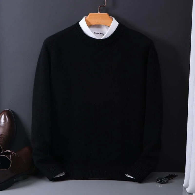 Men's Luxurious Soft Knit Sweater with Cashmere-Soft Feel