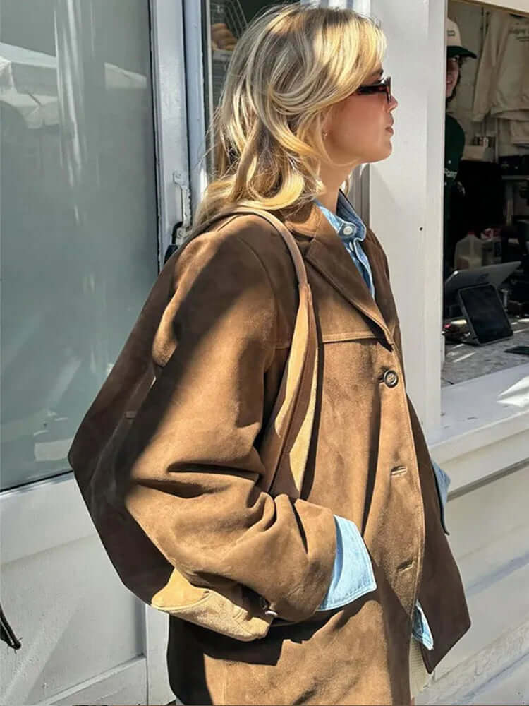 Classic Brown Suede Jacket - Timeless Everyday Style