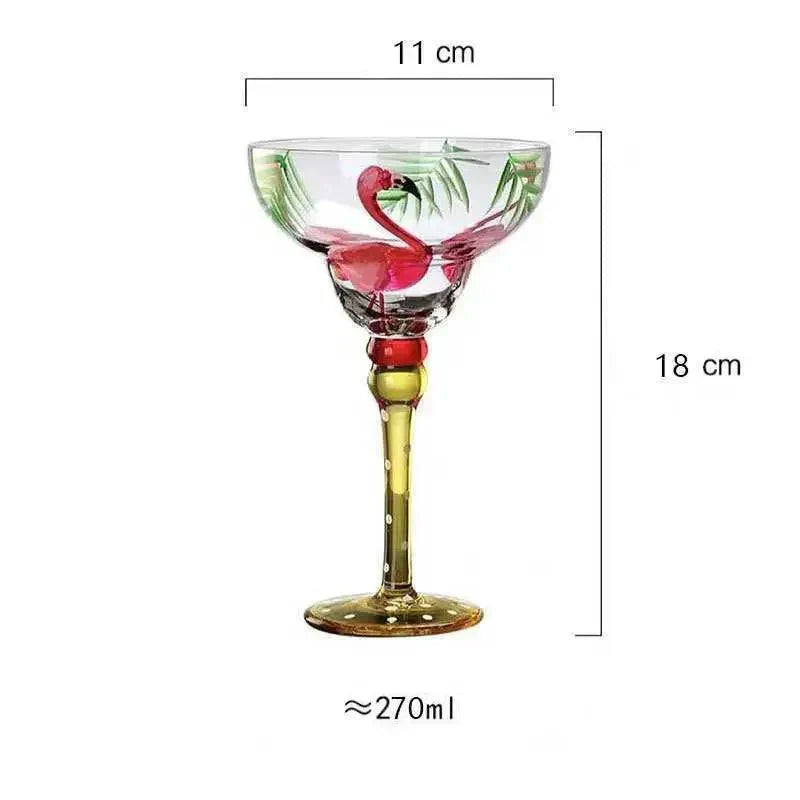 Coloured Margarita Cocktail Glass - Handcrafted, 270ml