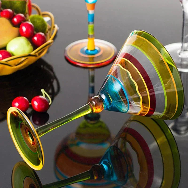Coloured Margarita Cocktail Glass - Handcrafted, 270ml