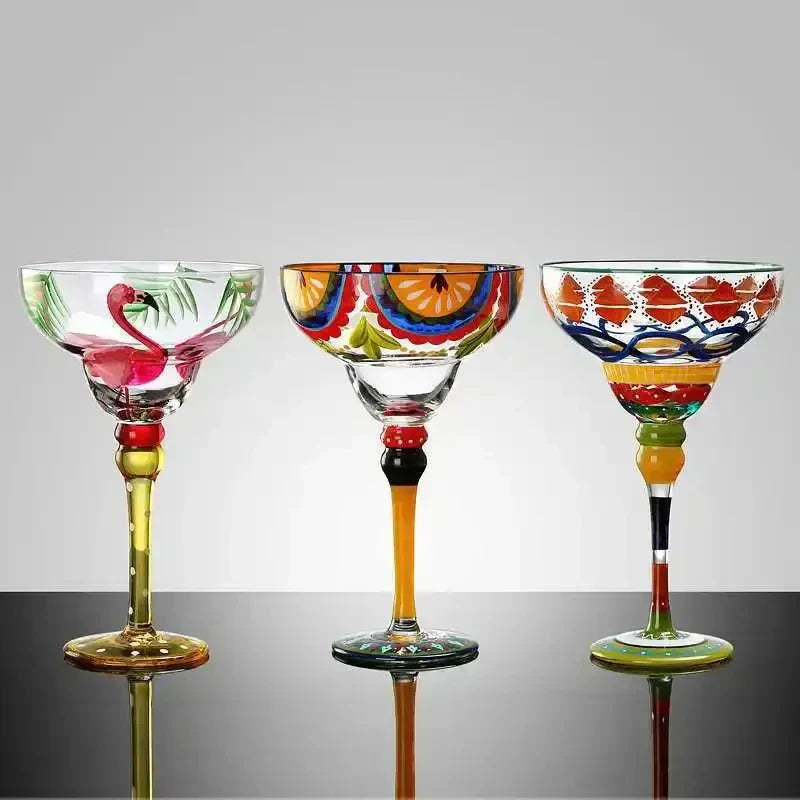 Coloured Margarita Cocktail Glass - Handcrafted, 270ml