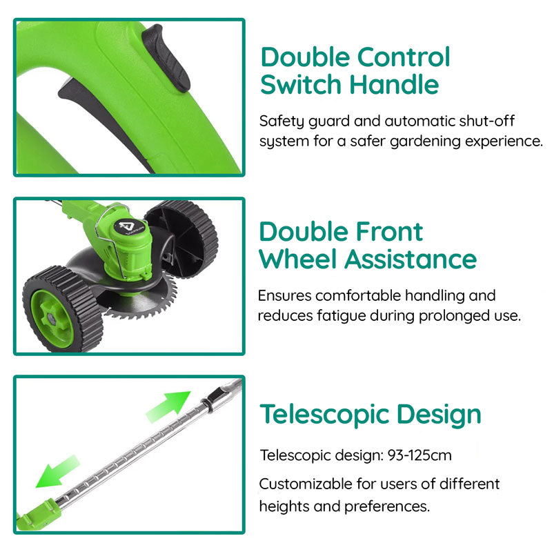 Cordless Electric Grass Trimmer for Effortless Garden Care