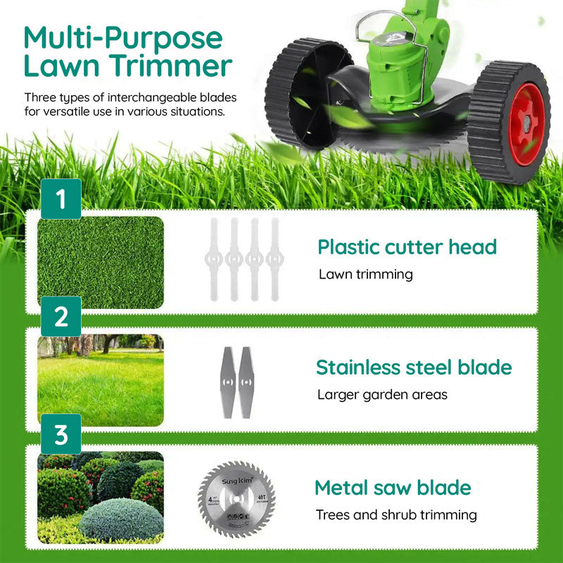 Cordless Electric Grass Trimmer for Effortless Garden Care